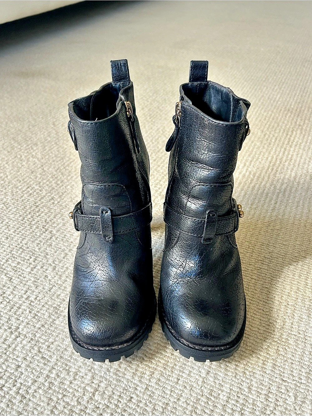 Tory Burch Leather Heeled Ankle Boots Black US 8
